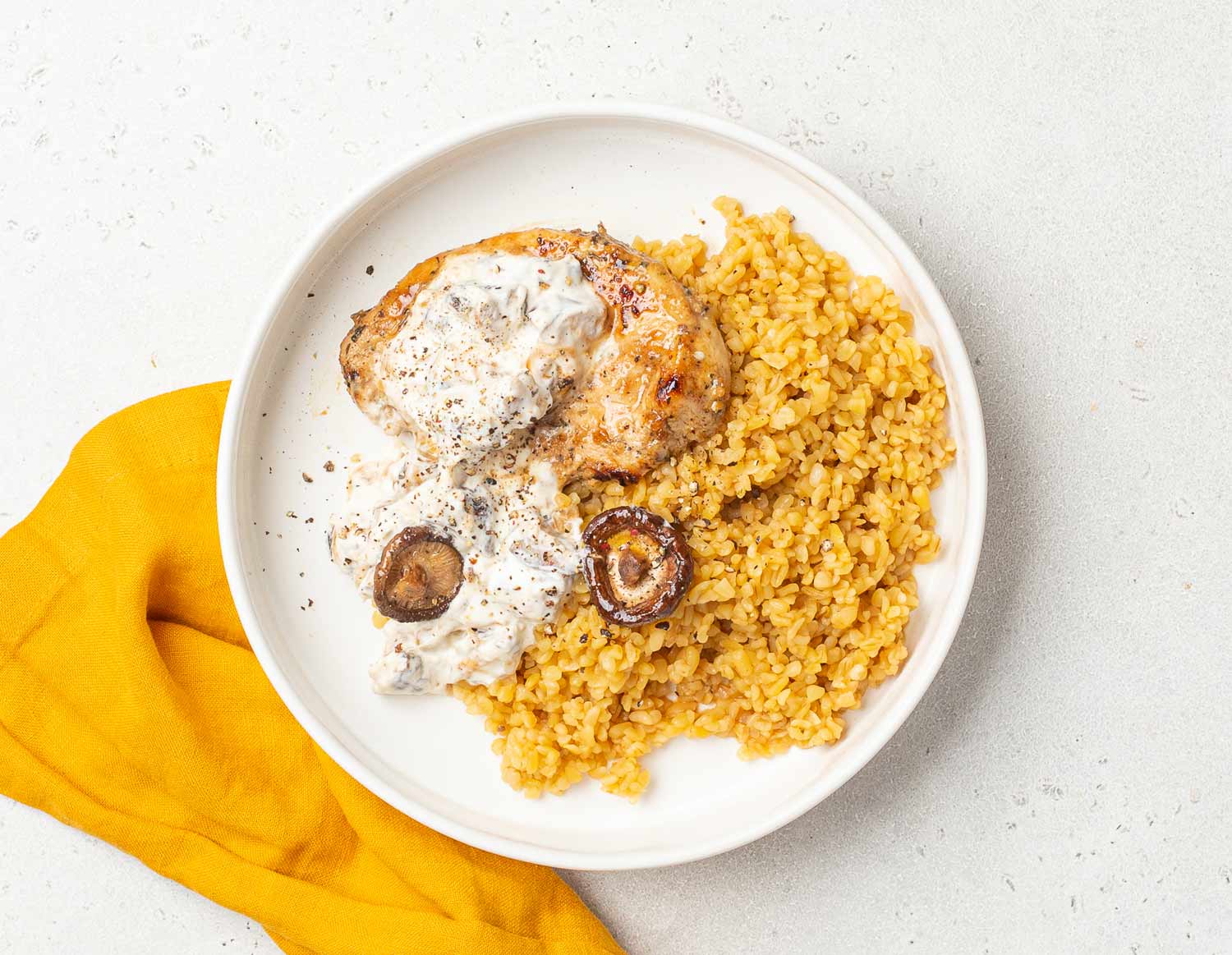 Филе индейки с булгуром