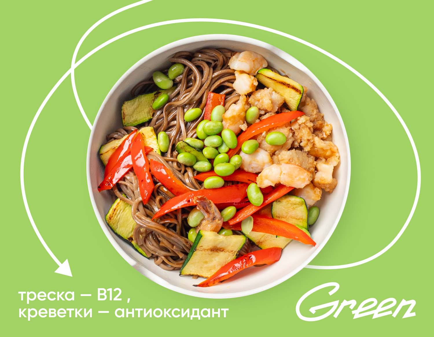 Соба с креветками,