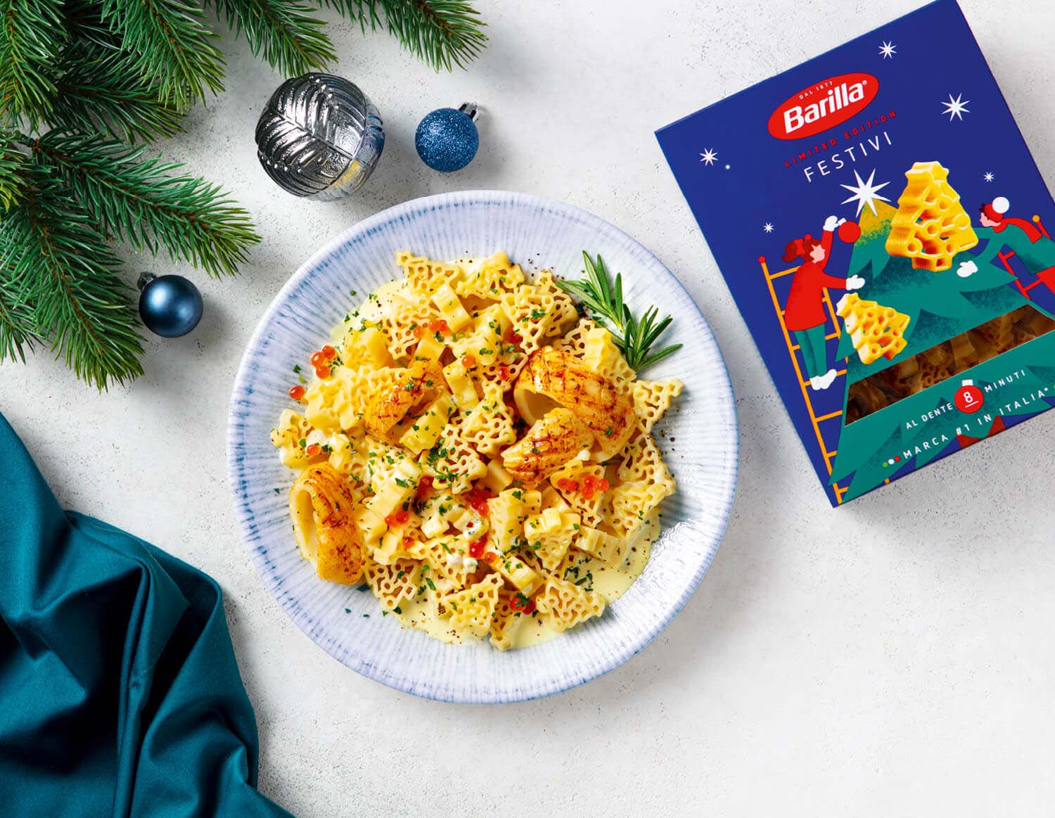 Паста Barilla Festivi с икрой