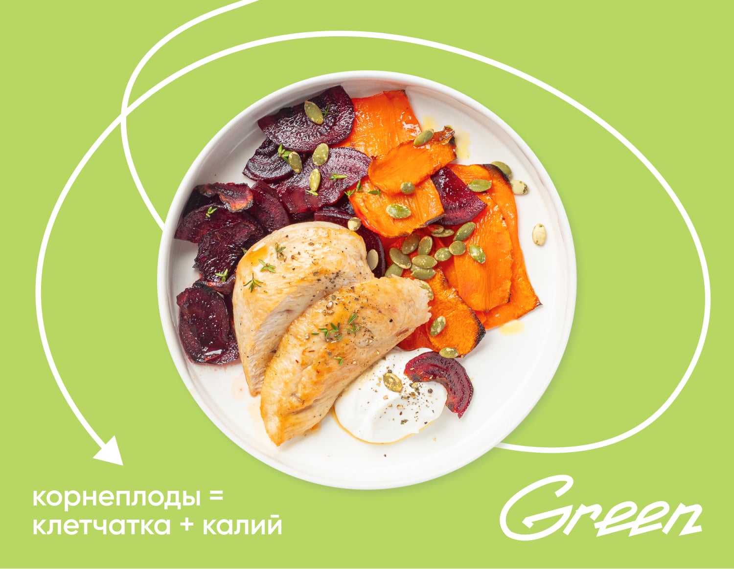 Корнеплоды с козьим кремом