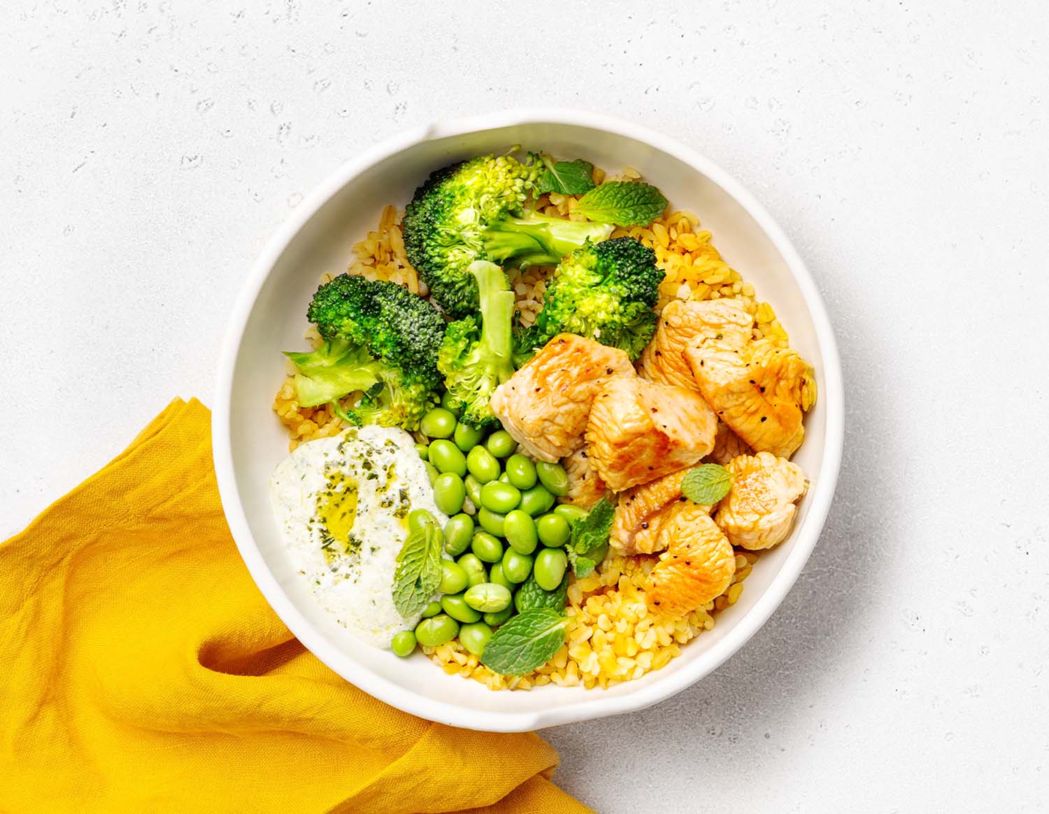 Боул с лимонной индейкой