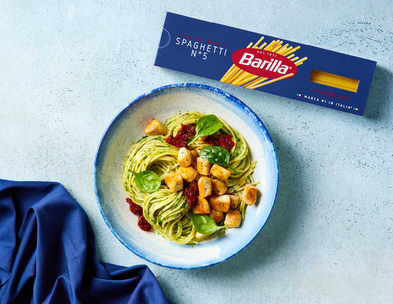 Спагетти Barilla в соусе песто